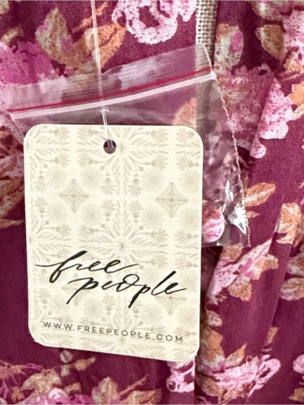 Free People Floral V-Neck Long Sleeve Mini Dress - Picture 10 of 12